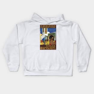 Moroccan Travel Poster: Tetuan Kids Hoodie